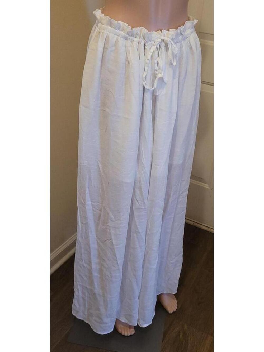 BSubseach White Maxi Women's Cover-Up Summer Slit Sexy Size XL